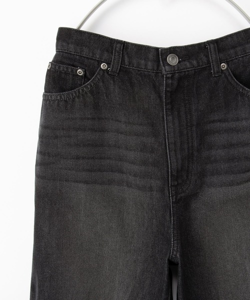 Honeys（ハニーズ）の「レギュラーストレート（股下６６ｃｍ）（デニムパンツ・レディース・インディゴブルー/ブルー/ブラック・SS/S/M/LL/L）」の15枚目の写真