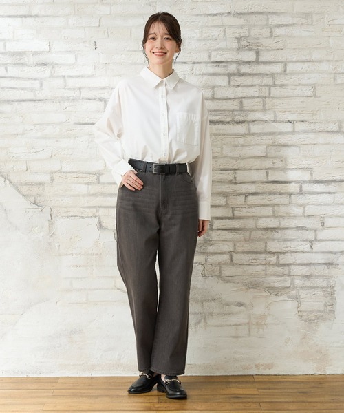 Honeys(ハニーズ)の「レギュラーストレート(股下66cm)(デニムパンツ・レディース・インディゴブルー/ブルー/ブラック/グレー・SS/S/M/LL/L/3L)」の8枚目の写真