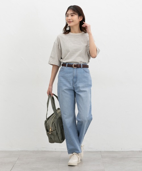 Honeys（ハニーズ）の「レギュラーストレート（股下６６ｃｍ）（デニムパンツ・レディース・インディゴブルー/ブルー/ブラック/グレー/ライトブルー・SS/S/M/LL/L/3L）」の6枚目の写真