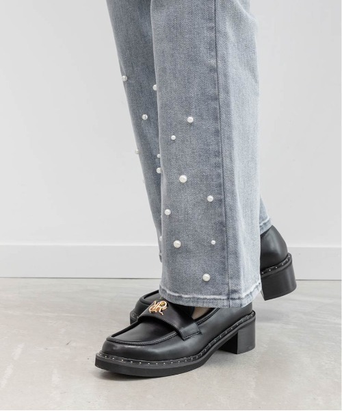 RANDA（ランダ）の「モノグラムスタッズボリュームローファー（ローファー・レディース・アイボリー/チェック/ブラック・M/S/LL/L）」の9枚目の写真