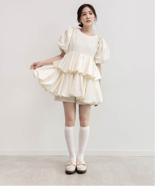 RANDA（ランダ）の「モノグラムスタッズボリュームローファー（ローファー・レディース・アイボリー/チェック/ブラック・M/S/LL/L）」の19枚目の写真