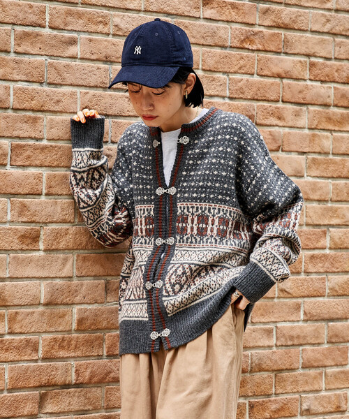 ウール チロリアンニットカーディガン（カーディガン/ボレロ