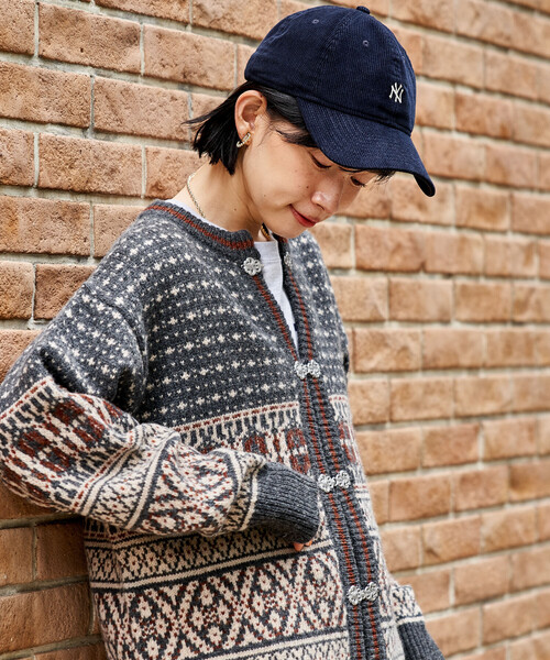 vintage✳︎チロリアンカーディガン刺繍ニットハンドニット DALE OF NORMAY チロリアン ノルディックセーター カーディガン SIZE