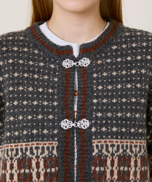 ウール チロリアンニットカーディガン（カーディガン/ボレロ