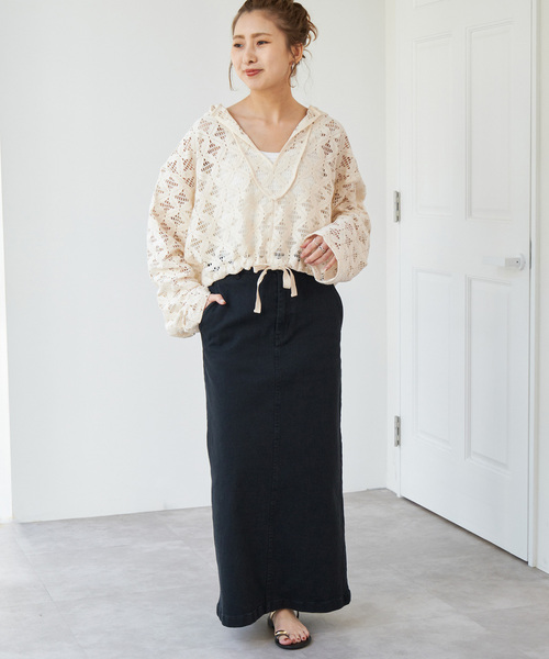 Spick & Span（スピックアンドスパン）の「《追加》Uhr / ウーア 別注Lace Foodie Tops（シャツ/ブラウス・レディース・アイボリー/ブラック・FREE）」の5枚目の写真