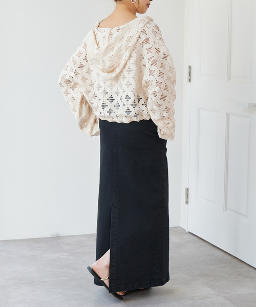 Spick & Span（スピックアンドスパン）の「《追加》Uhr / ウーア 別注Lace Foodie Tops（シャツ/ブラウス・レディース・アイボリー/ブラック・FREE）」の19枚目の写真