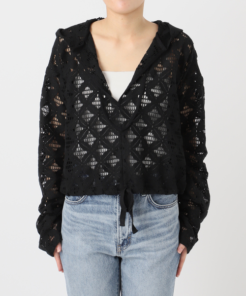 Spick & Span（スピックアンドスパン）の「《追加》Uhr / ウーア 別注Lace Foodie Tops（シャツ/ブラウス・レディース・アイボリー/ブラック・FREE）」の20枚目の写真