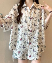 ブラウス シャツ バタフライスケッチ シャツ レディース Desigual ブラウス シャツ バタフライスケッチ レディース