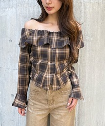 3.3 Field Trip （3.3フィールドトリップ）の「3.3 Field Trip／チェックオフショルブラウス（シャツ/ブラウス）」