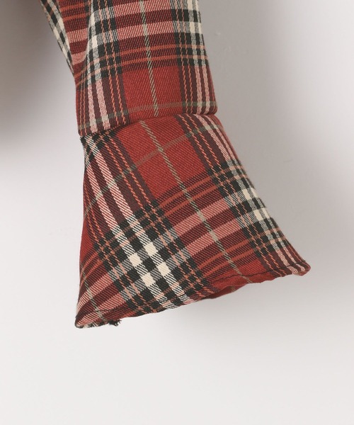 3.3 Field Trip （3.3フィールドトリップ）の「3.3 Field Trip／チェックオフショルブラウス（シャツ/ブラウス・レディース・ネイビー/ブラウン/レッド・FREE）」の11枚目の写真