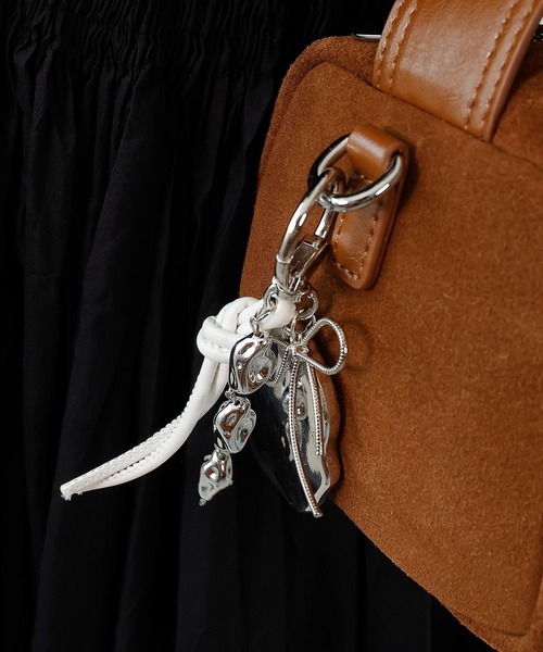 セール】ニュアンスモチーフ ミラーキーホルダー バッグチャーム（キー