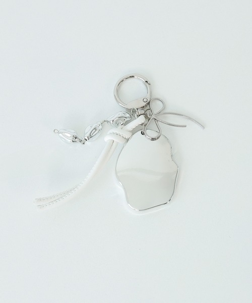 セール】ニュアンスモチーフ ミラーキーホルダー バッグチャーム（キー