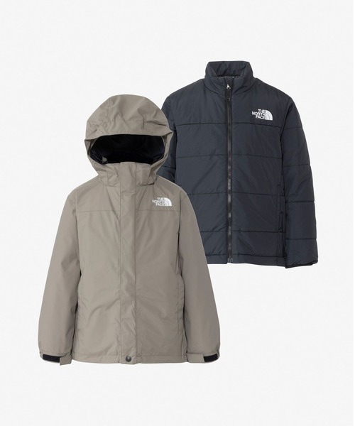 THE NORTH FACE(ザノースフェイス)の「THE NORTH FACE/ザ・ノース・フェイス アウター キッズ 3WAY トリクライメイトジャケット TRICLIMATE JACKET NPJ62551(マウンテンパーカー・キッズ・ブラック/ダークベージュ・130cm/140cm/150cm/160cm)」の2枚目の写真