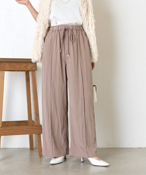 Jena espace merveilleux（ジェナ　エスパスメルヴェイユ）の「【サイズ展開あり】リラックスシボイージーパンツ（その他パンツ・レディース・ブラック/ベージュ/モカ・1/2）」の3枚目の写真