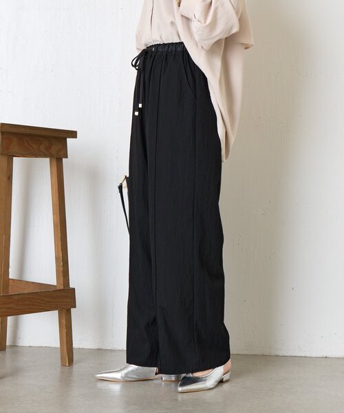 Jena espace merveilleux（ジェナ　エスパスメルヴェイユ）の「【サイズ展開あり】リラックスシボイージーパンツ（その他パンツ・レディース・ブラック/ベージュ/モカ・1/2）」の9枚目の写真