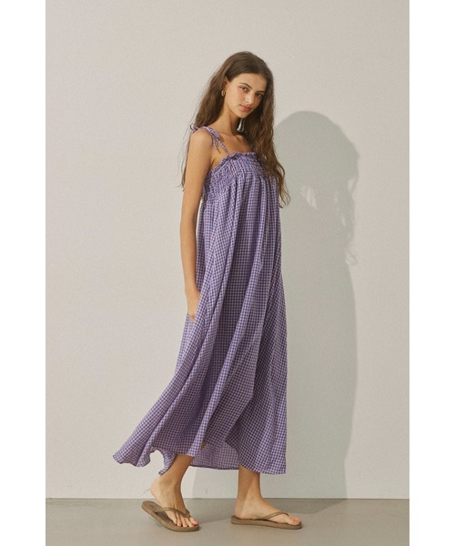 ALEXIA STAM（アリシアスタン）の「Plaid Ribbon Camisole Dress /リボンストラップギンガムワンピ（ワンピース・レディース・グリーン/ブルー/イエロー・FREE）」の22枚目の写真