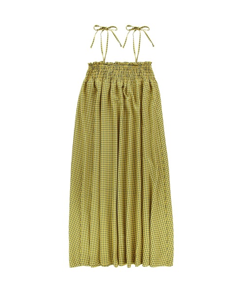 ALEXIA STAM（アリシアスタン）の「Plaid Ribbon Camisole Dress /リボンストラップギンガムワンピ（ワンピース・レディース・グリーン/ブルー/イエロー・FREE）」の5枚目の写真