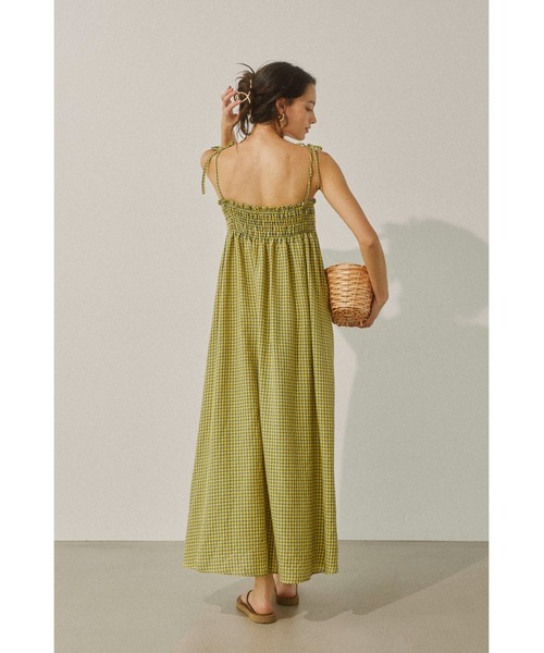 ALEXIA STAM（アリシアスタン）の「Plaid Ribbon Camisole Dress /リボンストラップギンガムワンピ（ワンピース・レディース・グリーン/ブルー/イエロー・FREE）」の18枚目の写真