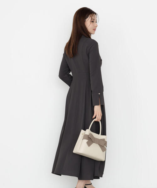 PROPORTION BODY DRESSING（プロポーションボディドレッシング）の「オータムタックシャツワンピース / 1215240901（ワンピース・レディース・ダークグレー/ベージュ/ブラウン系その他・P/S/MEDIUM）」の4枚目の写真