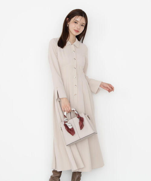 PROPORTION BODY DRESSING（プロポーションボディドレッシング）の「オータムタックシャツワンピース / 1215240901（ワンピース・レディース・ダークグレー/ベージュ/ブラウン系その他・P/S/MEDIUM）」の8枚目の写真