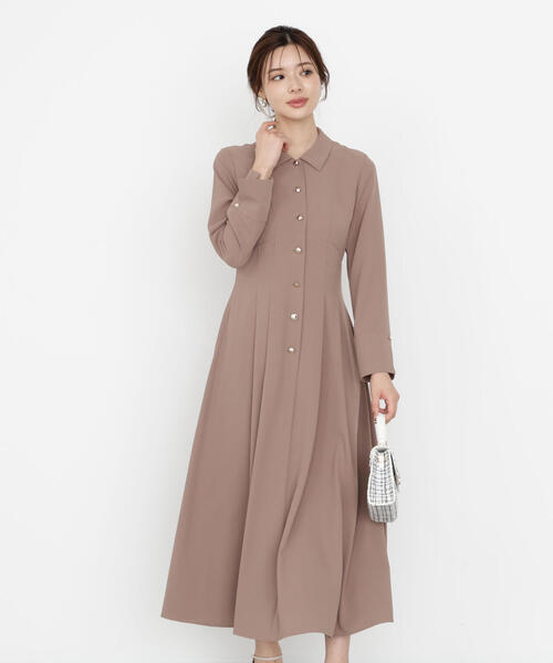 PROPORTION BODY DRESSING（プロポーションボディドレッシング）の「オータムタックシャツワンピース / 1215240901（ワンピース・レディース・ダークグレー/ベージュ/ブラウン系その他・P/S/MEDIUM）」の16枚目の写真