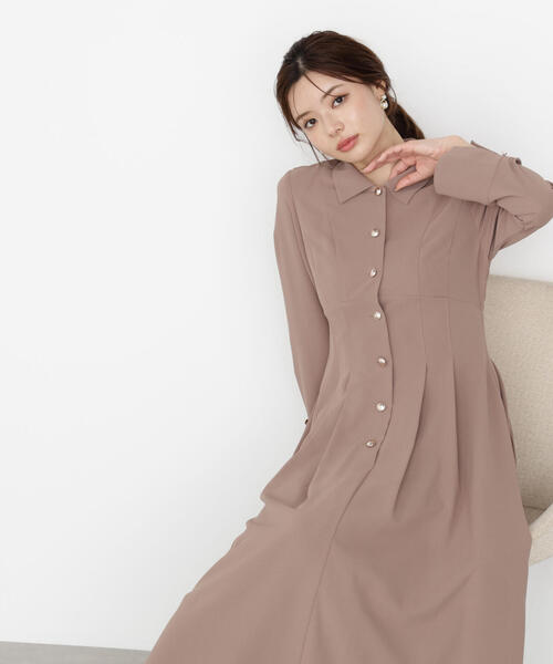 アロ 新品未着用　デニムタックシャツワンピース　プラスオトハ デニムタックシャツワンピース – plusotoha