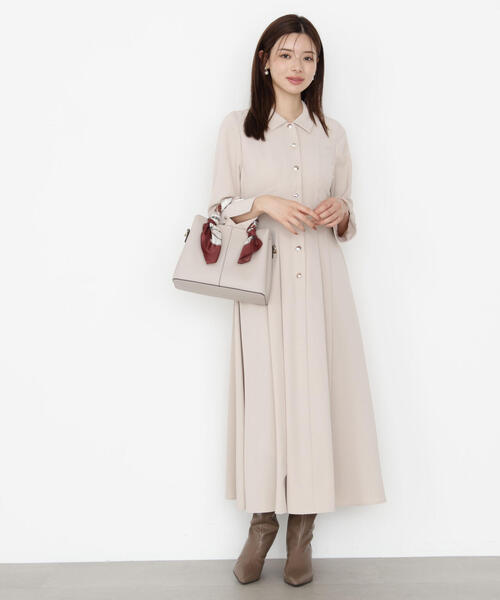 PROPORTION BODY DRESSING（プロポーションボディドレッシング）の「オータムタックシャツワンピース / 1215240901（ワンピース・レディース・ダークグレー/ベージュ/ブラウン系その他・P/S/MEDIUM）」の3枚目の写真