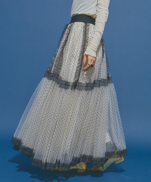 manana suerte（マニャーナスエルテ）の「DOTボリュームチュールスカート（スカート・レディース・アイボリー/ブラック・FREE）」の18枚目の写真