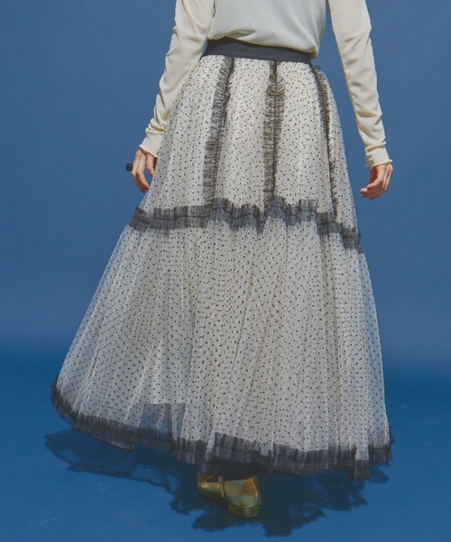 manana suerte（マニャーナスエルテ）の「DOTボリュームチュールスカート（スカート・レディース・アイボリー/ブラック・FREE）」の19枚目の写真