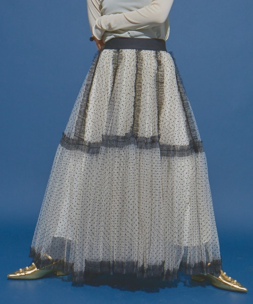 manana suerte（マニャーナスエルテ）の「DOTボリュームチュールスカート（スカート・レディース・アイボリー/ブラック・FREE）」の20枚目の写真