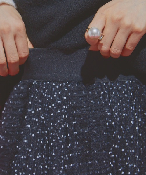 manana suerte（マニャーナスエルテ）の「DOTボリュームチュールスカート（スカート・レディース・アイボリー/ブラック・FREE）」の10枚目の写真