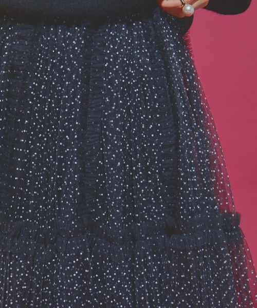 manana suerte（マニャーナスエルテ）の「DOTボリュームチュールスカート（スカート・レディース・アイボリー/ブラック・FREE）」の11枚目の写真