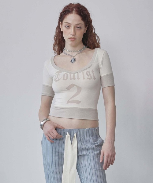 セール】Heart Neck Tee（Tシャツ/カットソー）｜SCULPTOR（スカルプ SCULPTOR トップス カットソー