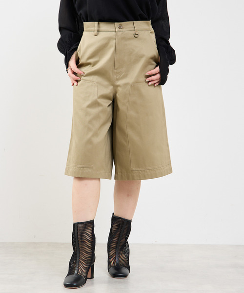 SOFFITTO(ソフィット)の「ダブルニーハーフパンツ(その他パンツ・レディース・ブラック/ベージュ・S/M)」の5枚目の写真