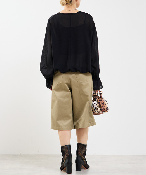 SOFFITTO(ソフィット)の「ダブルニーハーフパンツ(その他パンツ・レディース・ブラック/ベージュ・S/M)」の13枚目の写真