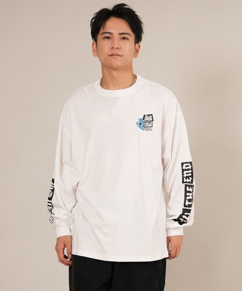 SANTA CRUZ(サンタクルーズ)の「【限定】SANTACRUZ/サンタクルーズ 長袖Tシャツ/ロンT バックプリント 502254404(Tシャツ/カットソー・メンズ・ホワイト/ライトブラック/オレンジ・XL/L/M)」の4枚目の写真
