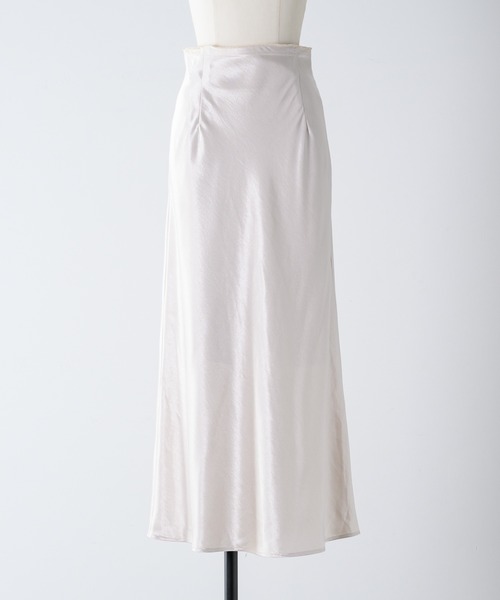 INTER FACTORY(インターファクトリー)の「mayu - サテンナロースカート made in INTER FACTORY(スカート・レディース・ブラウン/アイボリー・MEDIUM/SMALL)」の18枚目の写真