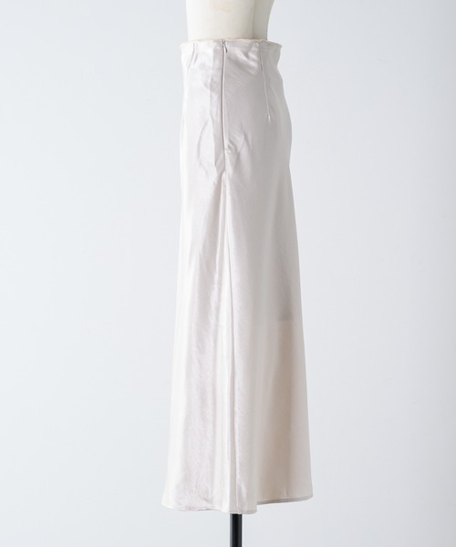 INTER FACTORY(インターファクトリー)の「mayu - サテンナロースカート made in INTER FACTORY(スカート・レディース・ブラウン/アイボリー・MEDIUM/SMALL)」の19枚目の写真