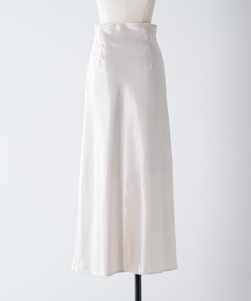 INTER FACTORY(インターファクトリー)の「mayu - サテンナロースカート made in INTER FACTORY(スカート・レディース・ブラウン/アイボリー・MEDIUM/SMALL)」の20枚目の写真