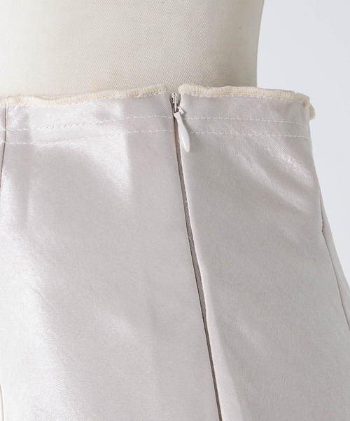 INTER FACTORY(インターファクトリー)の「mayu - サテンナロースカート made in INTER FACTORY(スカート・レディース・ブラウン/アイボリー・MEDIUM/SMALL)」の21枚目の写真