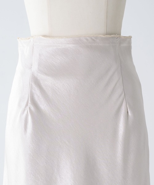 INTER FACTORY(インターファクトリー)の「mayu - サテンナロースカート made in INTER FACTORY(スカート・レディース・ブラウン/アイボリー・MEDIUM/SMALL)」の22枚目の写真