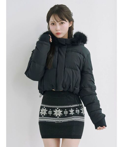 EATME（イートミー）の「ノルディックニットスカート（スカート・レディース・グレー/アイボリー/ブラック・FREE）」の7枚目の写真