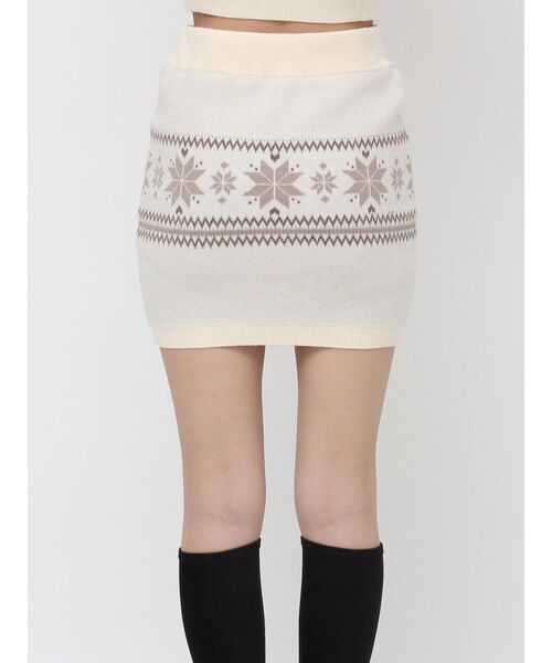 EATME（イートミー）の「ノルディックニットスカート（スカート・レディース・グレー/アイボリー/ブラック・FREE）」の20枚目の写真
