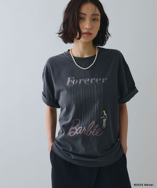 ELLEgirl(エルガール)の「《Barbie×ELLEgirl》 ICONロゴTシャツ(Tシャツ/カットソー・レディース・オフホワイト/チャコール・FREE)」の2枚目の写真