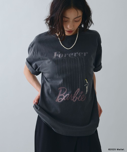 ELLEgirl(エルガール)の「《Barbie×ELLEgirl》 ICONロゴTシャツ(Tシャツ/カットソー・レディース・オフホワイト/チャコール・FREE)」の4枚目の写真