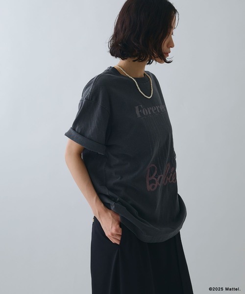 ELLEgirl(エルガール)の「《Barbie×ELLEgirl》 ICONロゴTシャツ(Tシャツ/カットソー・レディース・オフホワイト/チャコール・FREE)」の6枚目の写真