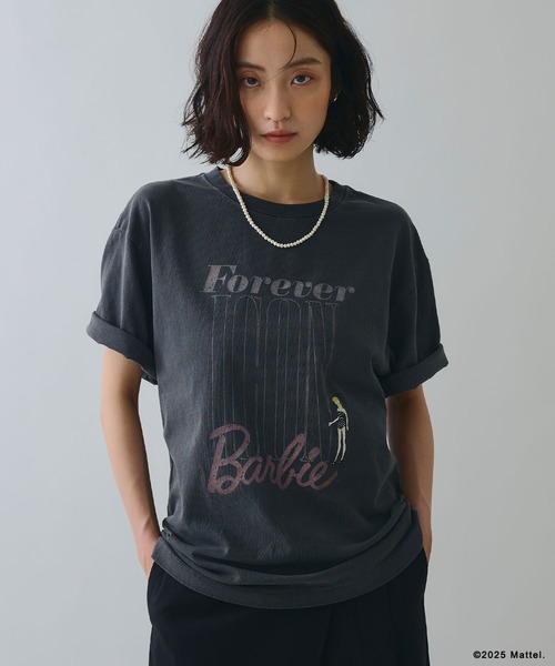 ELLEgirl(エルガール)の「《Barbie×ELLEgirl》 ICONロゴTシャツ(Tシャツ/カットソー・レディース・オフホワイト/チャコール・FREE)」の3枚目の写真