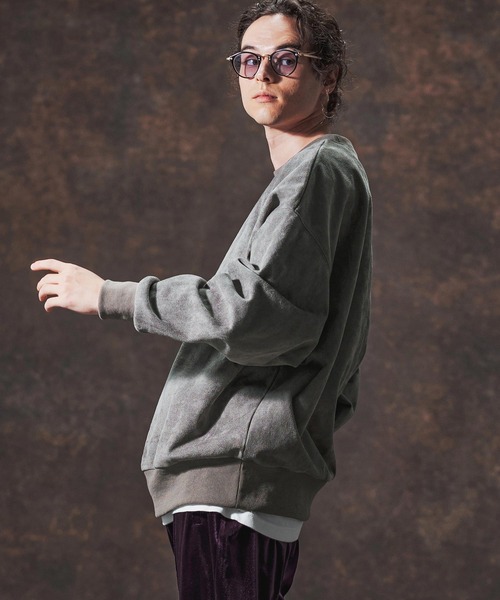 Jih Nunc（ジーヌンク）の「msw1729-裏起毛フェイクスウェードプルオーバー(JIH-R1141)（スウェット・メンズ・グレー/ブラック/ベージュ・S/L/M）」の12枚目の写真