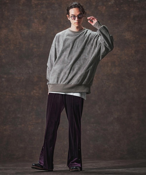 Jih Nunc（ジーヌンク）の「msw1729-裏起毛フェイクスウェードプルオーバー(JIH-R1141)（スウェット・メンズ・グレー/ブラック/ベージュ・S/L/M）」の15枚目の写真