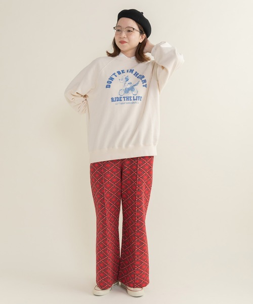 CHILD WOMAN（チャイルドウーマン）の「チェック柄キルトジャカード イージーパンツ（その他パンツ・レディース・レッド・FREE）」の19枚目の写真